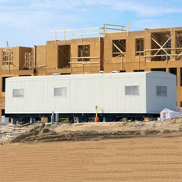 construction trailers can be connected to utilities such as electricity, water, and sewage on-site